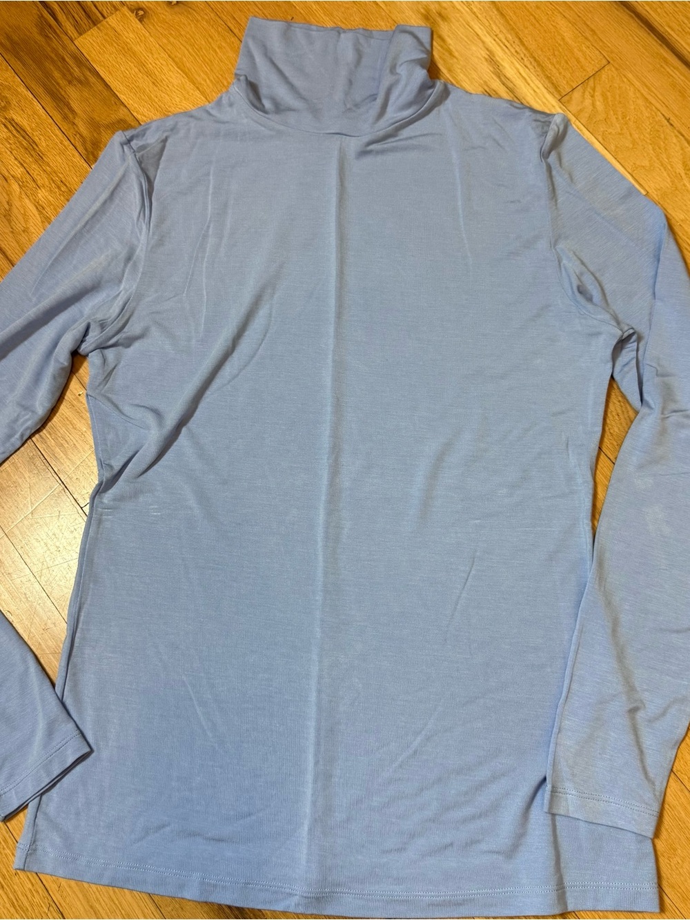 Light Blue Women’s Cuddl Duds Soft wear Long-Sleeve Turtleneck Shirt